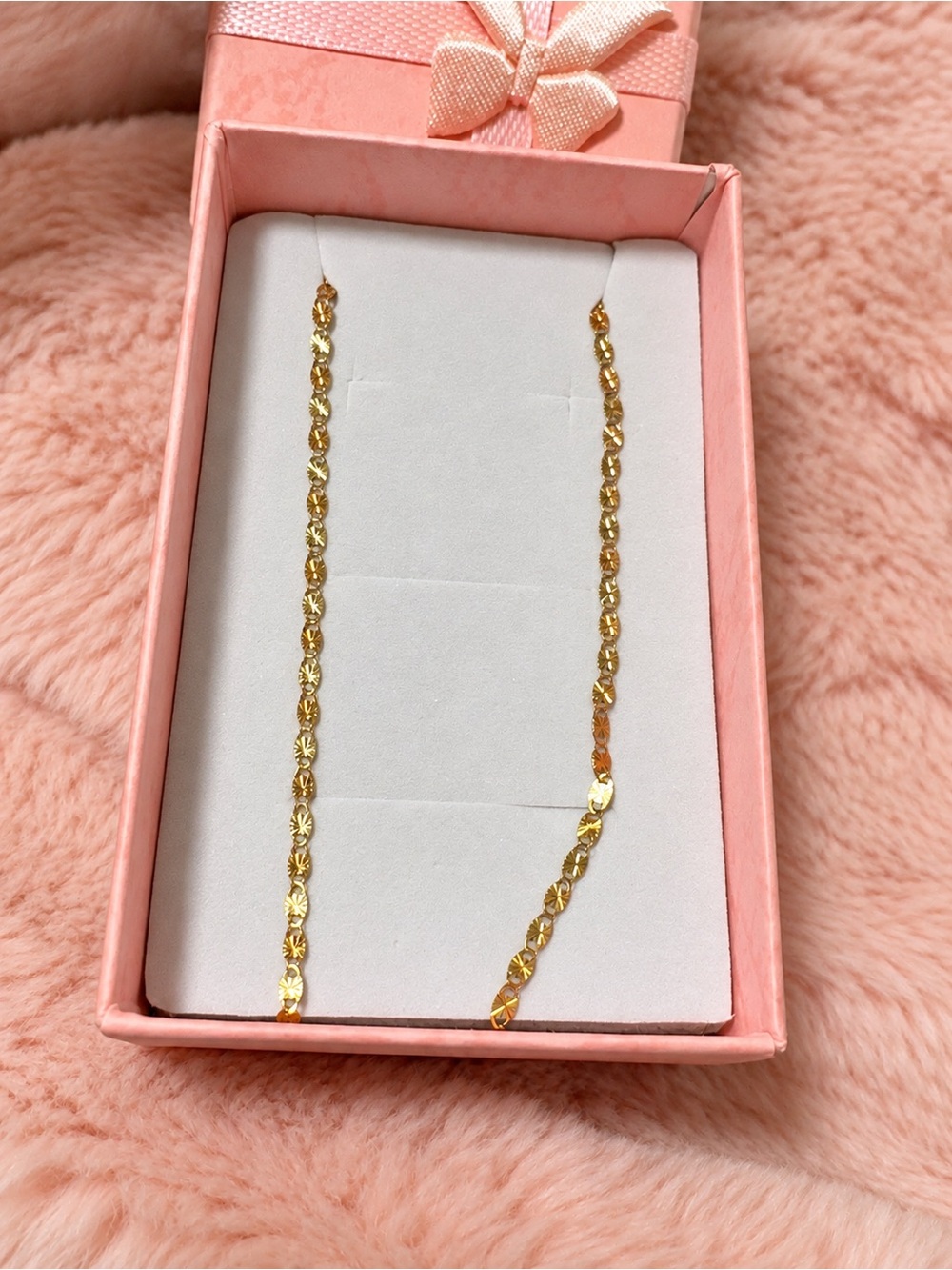 10k gold valentino necklace size 22inch